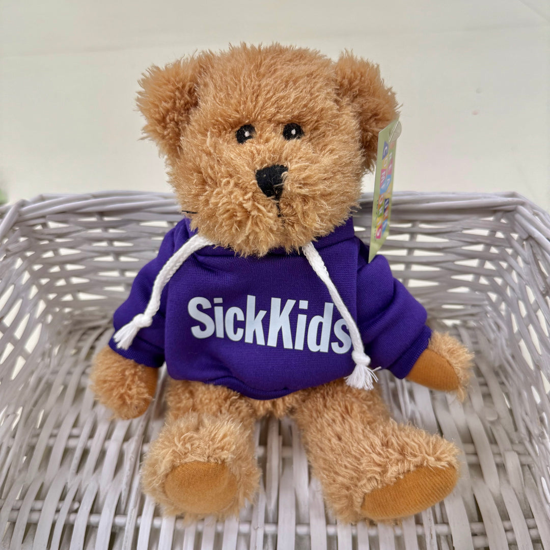 SickKids Teddy Bear with Hoodie (Light Brown/10")