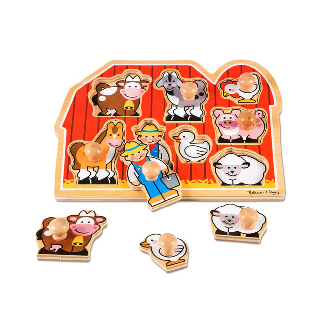 Knob Puzzle<br> Melissa & Doug<br> Farm Friends