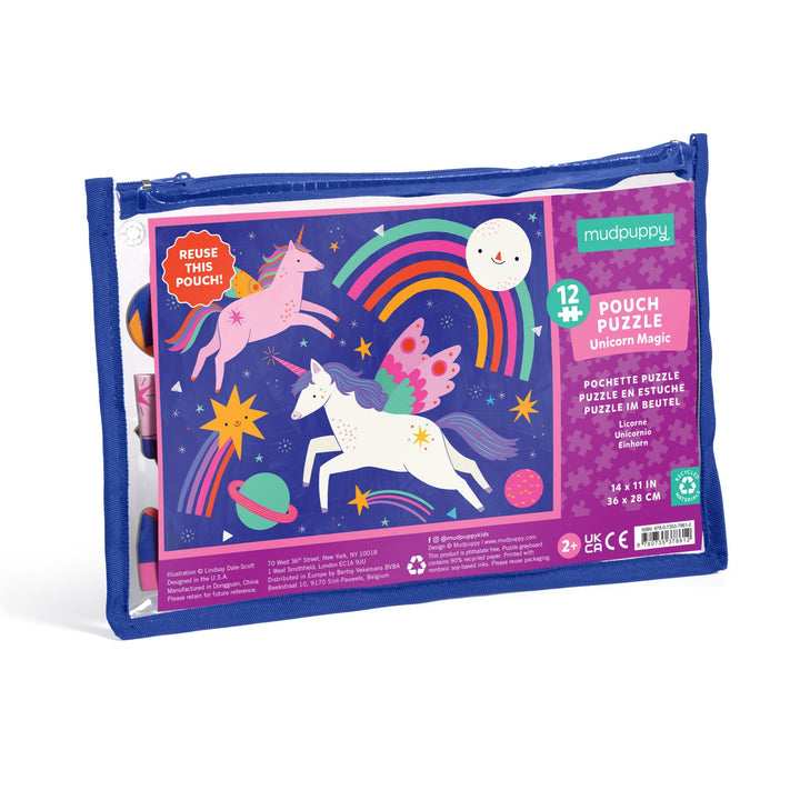 12 Pieces<br> Pouch Puzzle<br> Unicorn Magic
