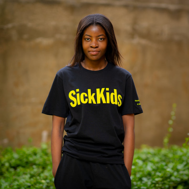 Adult T-Shirt<br> SickKids<br> Neon Yellow