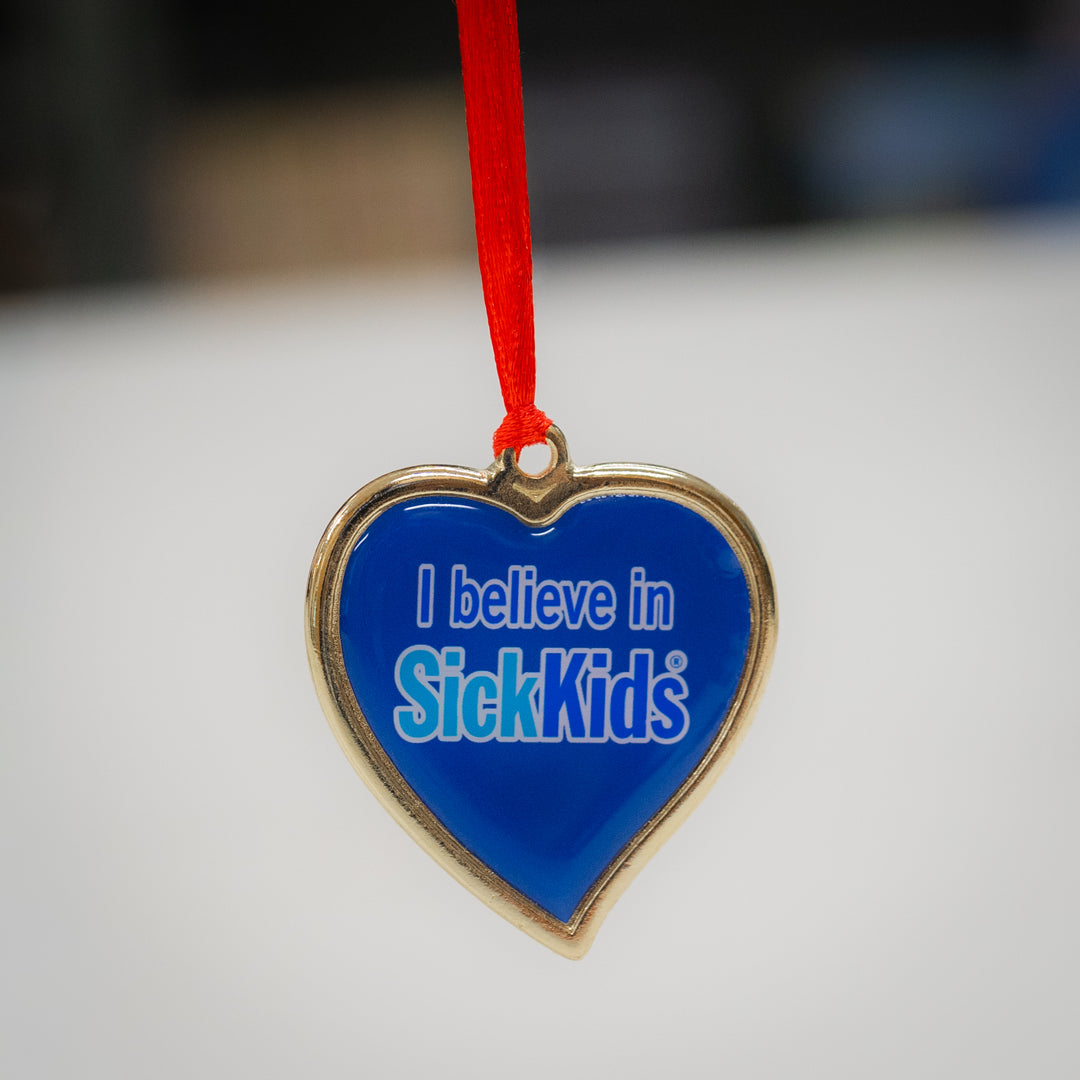 Ornament<br> Heart<br> I Believe in SickKids