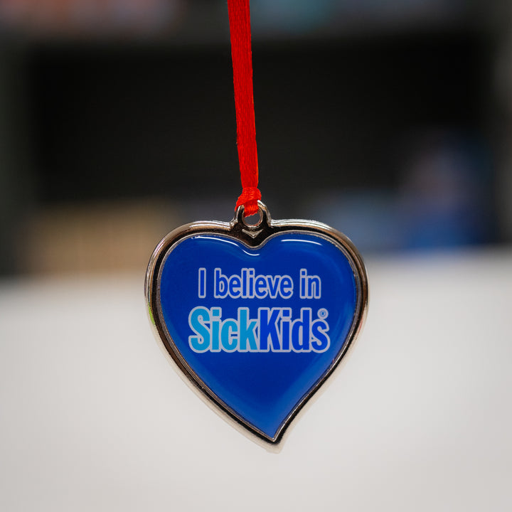 Ornament<br> Heart<br> I Believe in SickKids