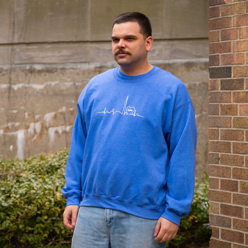 Adult SickKids Crewneck Sweater (Skyline/Heather Royal)