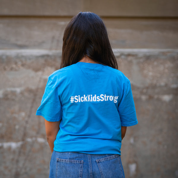 Adult SickKids<br> Skyline T-Shirt<br> (Sapphire Blue)