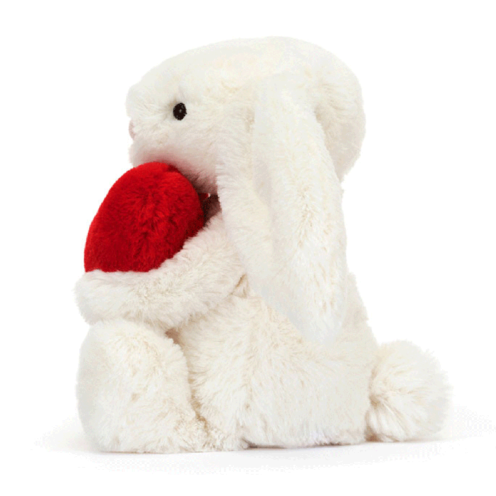 Jellycat<br> Bashful Bunny<br> Red Love Heart<br> Medium (12")