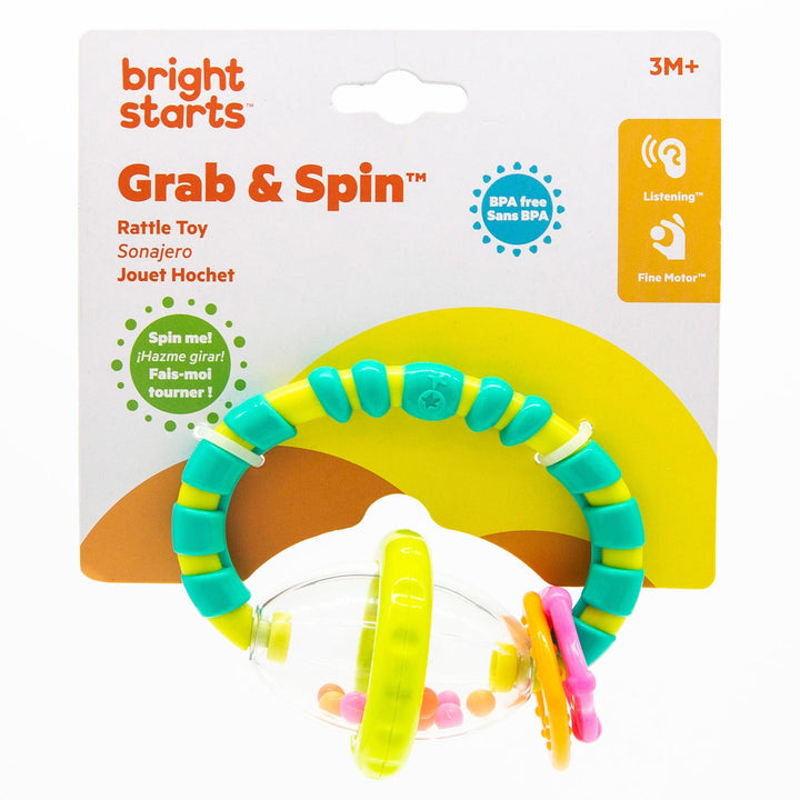 Bright Starts<br> Rattle Toy<br> Grab & Spin