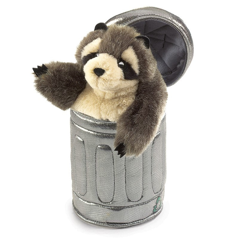 Puppet<br> Raccoon in a Garbage Can (8")