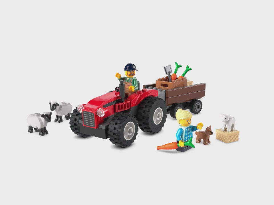 LEGO City<br> Red Farm Tractor with Trailer & Sheep<br>60461