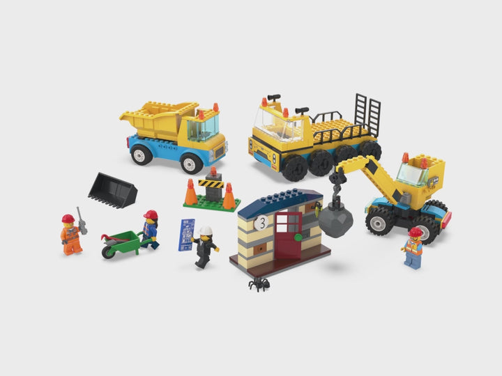 LEGO City<br> Construction Trucks and Wrecking Ball Crane<br> 60391