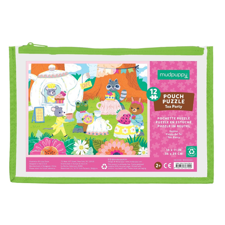 12 Pieces<br>Jigsaw Puzzle Pouch<br> Tea Party