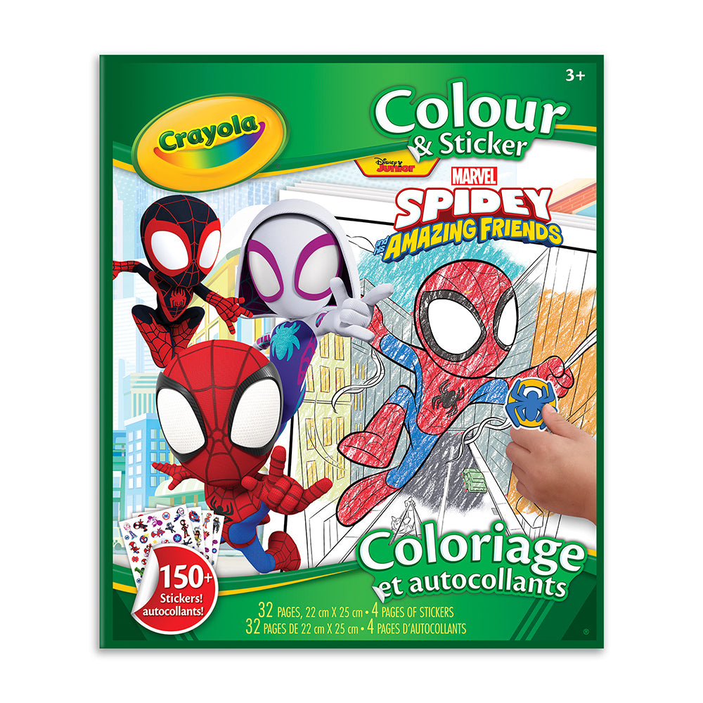 Activity Book<br> Crayola<br> Colour & Sticker<br> Spidey & Friends