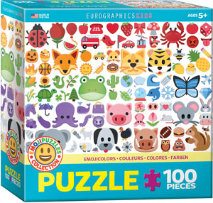 Jigsaw Puzzle<br> 100 Pieces<br> Emoji Colours