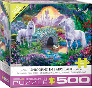 500 Pieces - Unicorns in Fairy Land Puzzle
