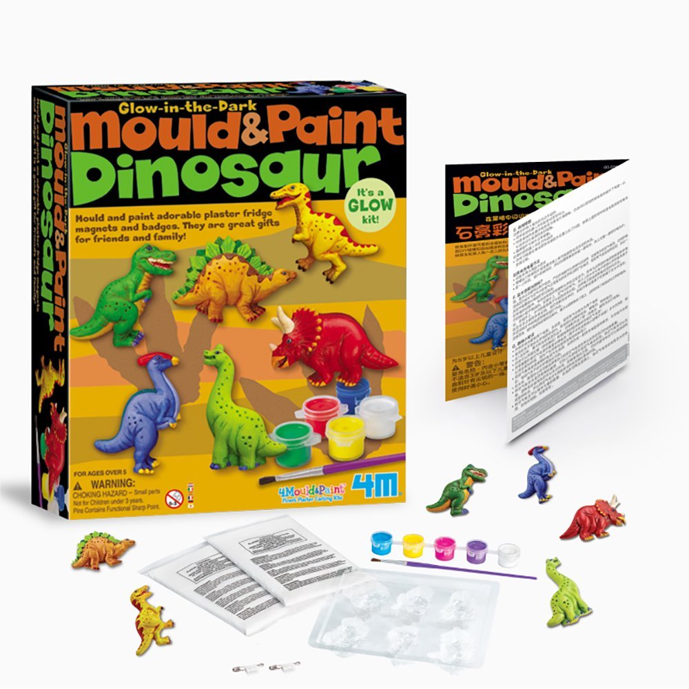 Mould & Paint Kit<br> (Glow-in-the-Dark)<br> Dinosaur
