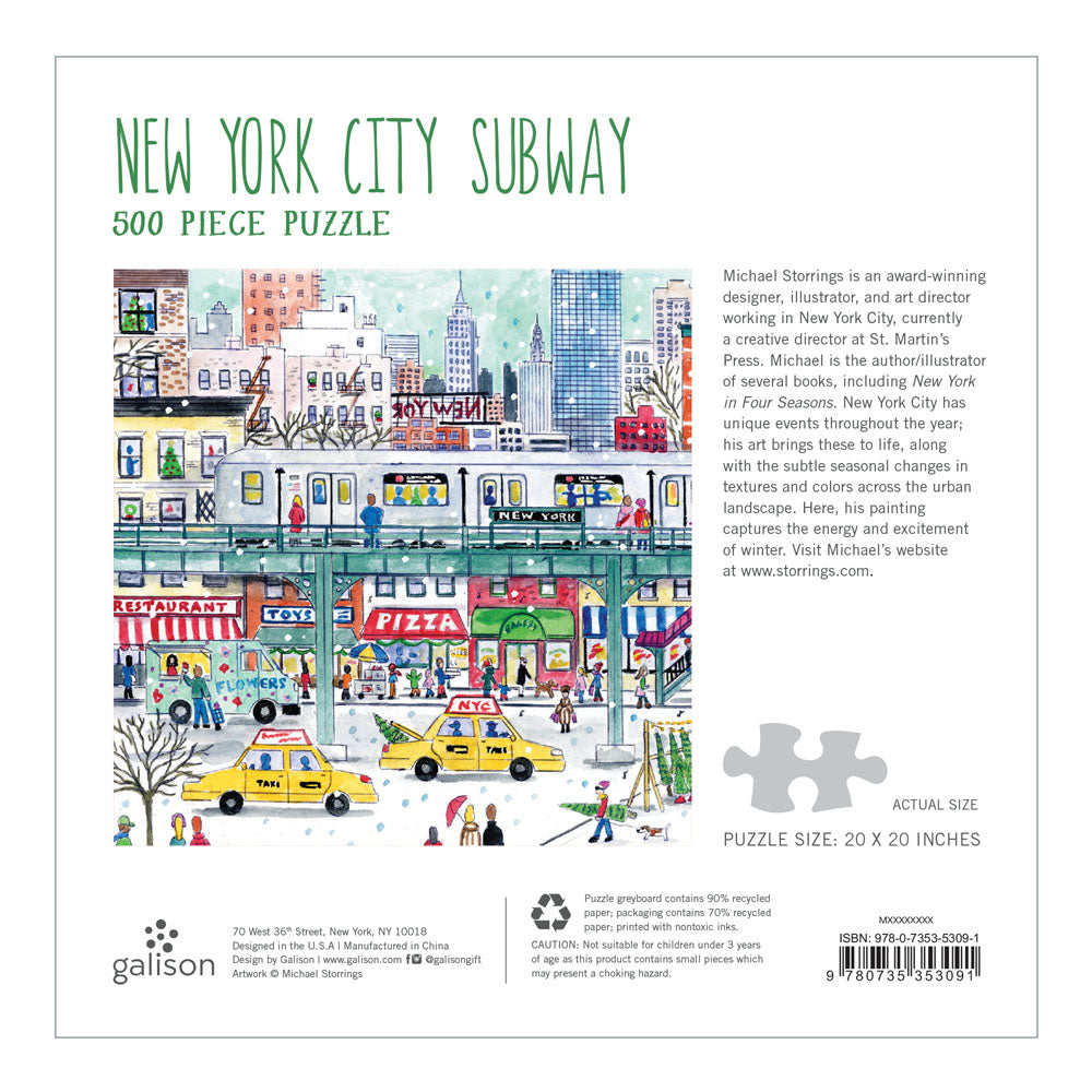 Jigsaw Puzzle<br> 500 Pieces<br> New York City Subway