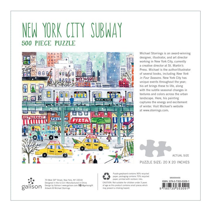 Jigsaw Puzzle<br> 500 Pieces<br> New York City Subway