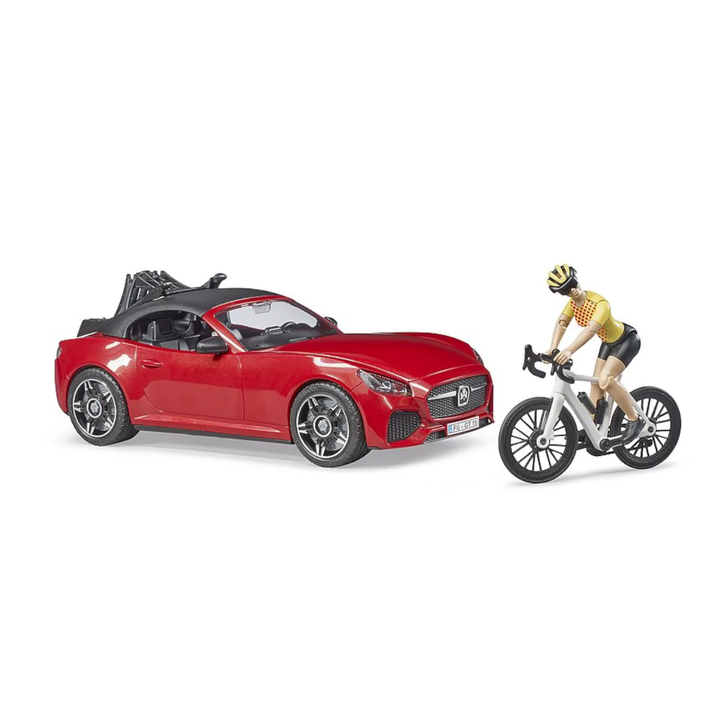 Bruder<br> Roadster With Bike & Figure