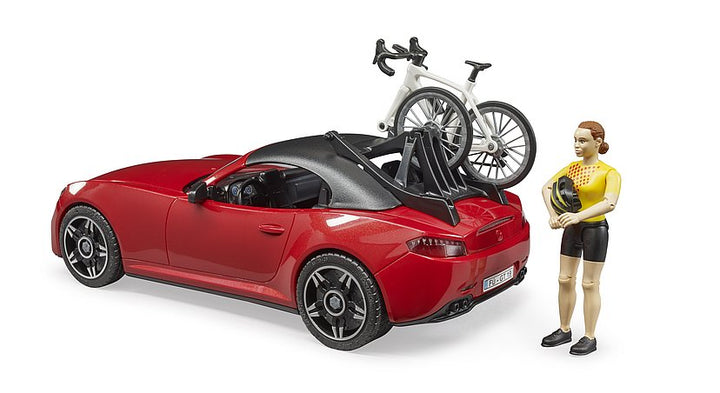 Bruder<br> Roadster With Bike & Figure