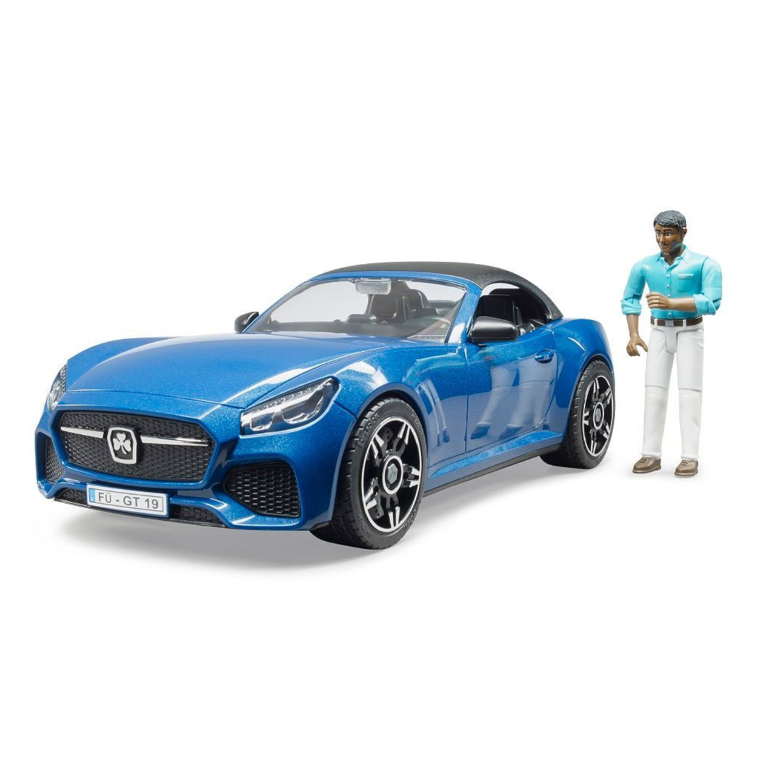 Bruder<br> Blue Roadster<br> (with Driver)
