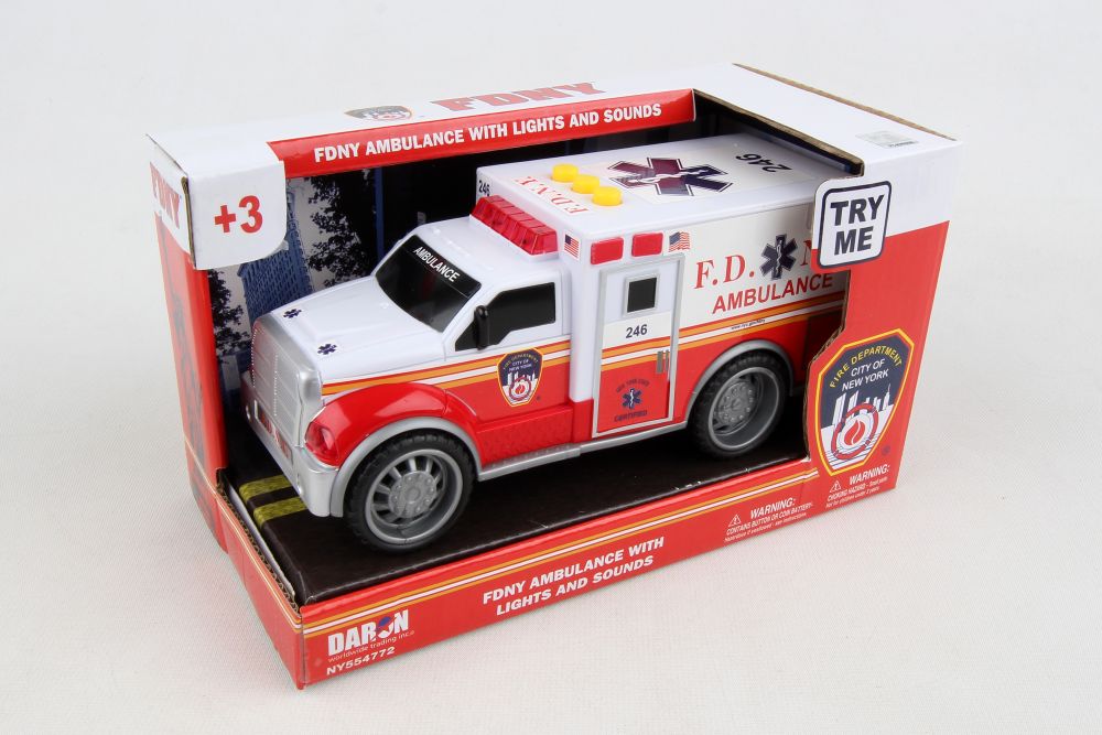 Daron<br> FDNY Ambulance 7"<br> (with Lights & Sounds)
