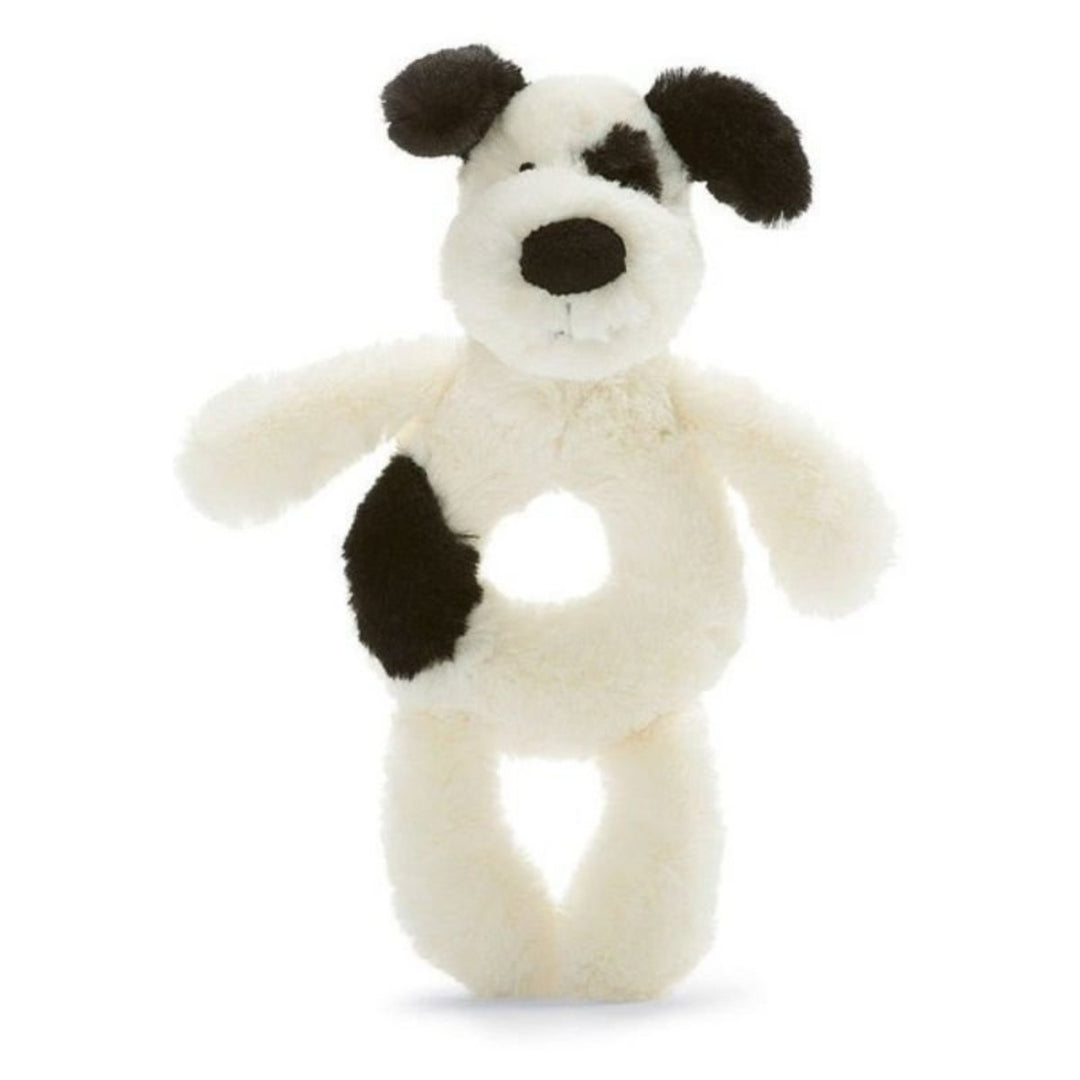 Jellycat<br> Bashful Puppy<br> Ring Rattle (7")